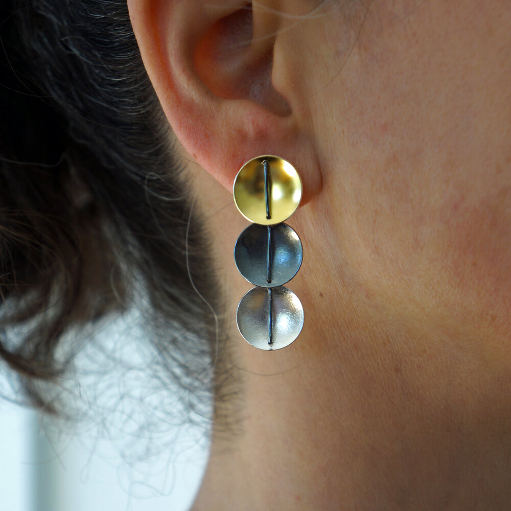 Tri Color Circle Earring picture