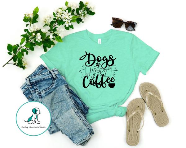 Dogs Books Coffee Tee