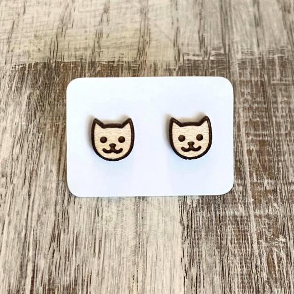 Cat Face Earring Studs