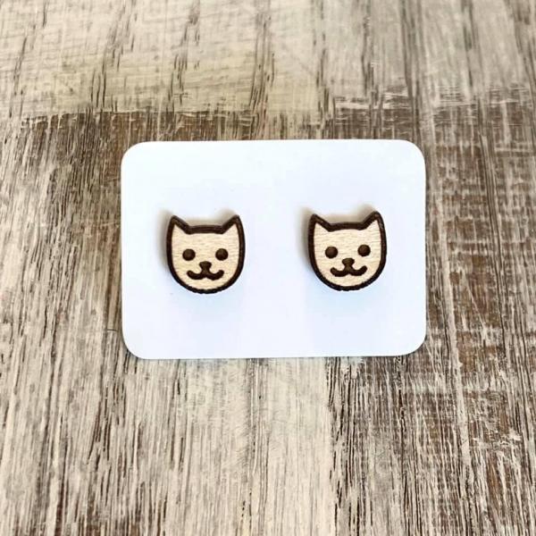 Cat Face Earring Studs picture