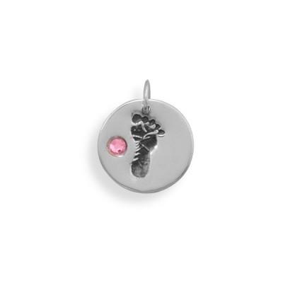 Tiny Baby Footprint Charm picture