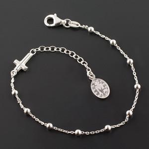 Sterling Silver Rosary Bracelet with Miraculous Medal picture