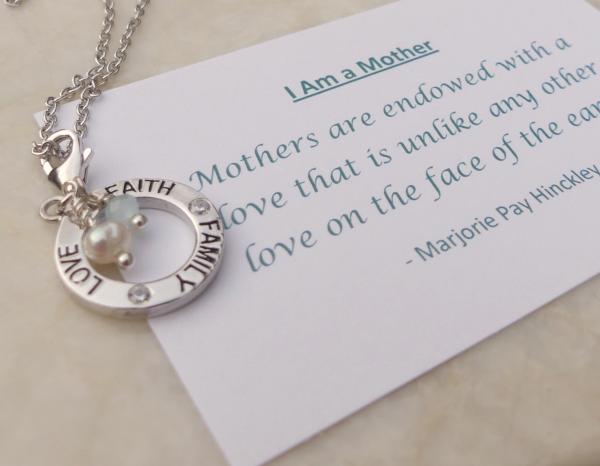 'Mother's Love' Personalized Necklace with Birthstones picture