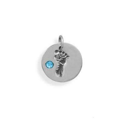 Tiny Baby Footprint Charm