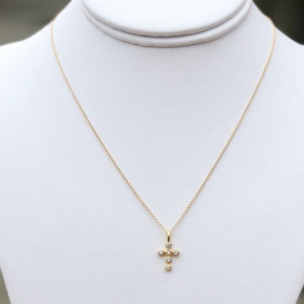Crystal Cross Necklace | Gold or Silver picture