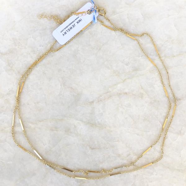 Minimalist Long Gold Chain Necklace picture