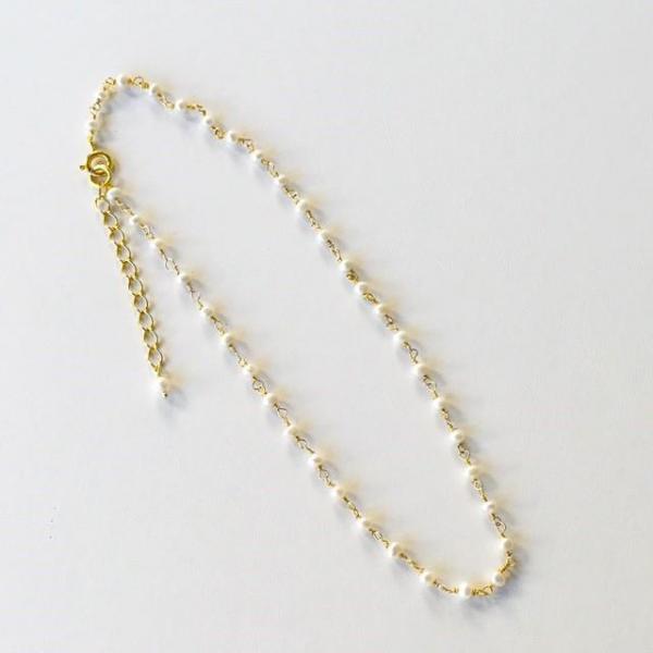 Gold Pearl Choker Necklace picture
