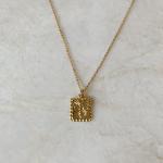 Gold Honey Bee Tag Necklace  |  IMK Jewelry