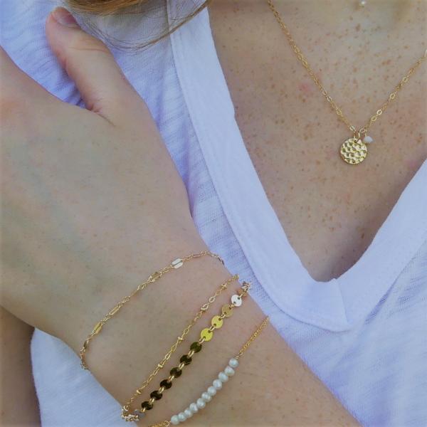 Pearl Stacking Bracelet | Gold picture