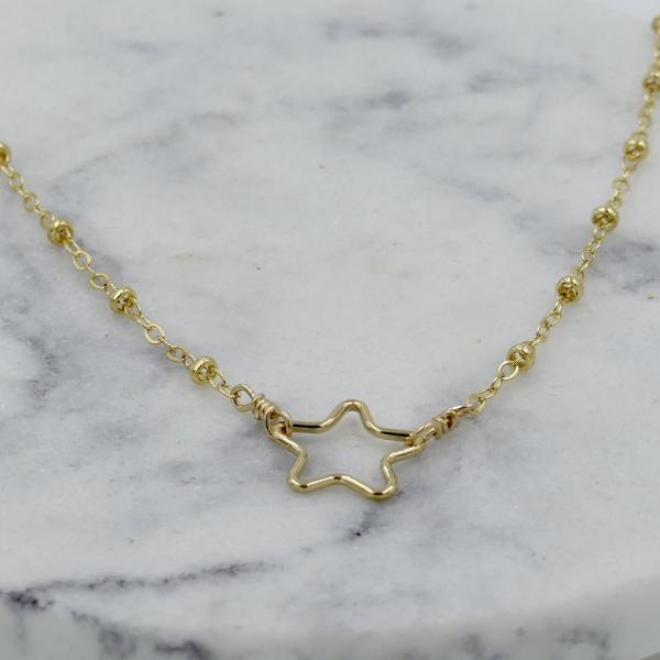 Gold Open Star Necklace picture