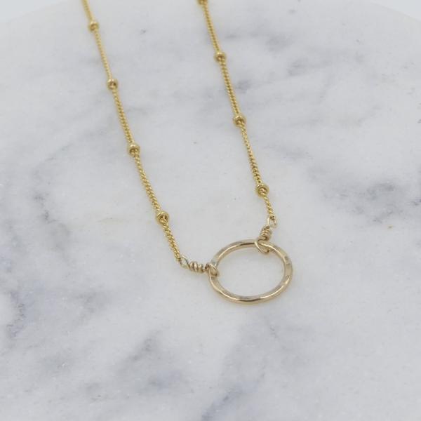 Eternity Circle Necklace | Gold or Silver