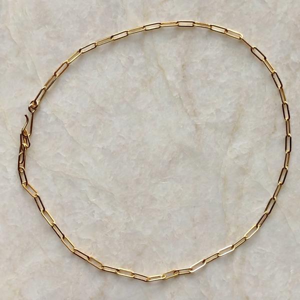 Paperclip Chain Gold Choker Necklace | Small Link picture