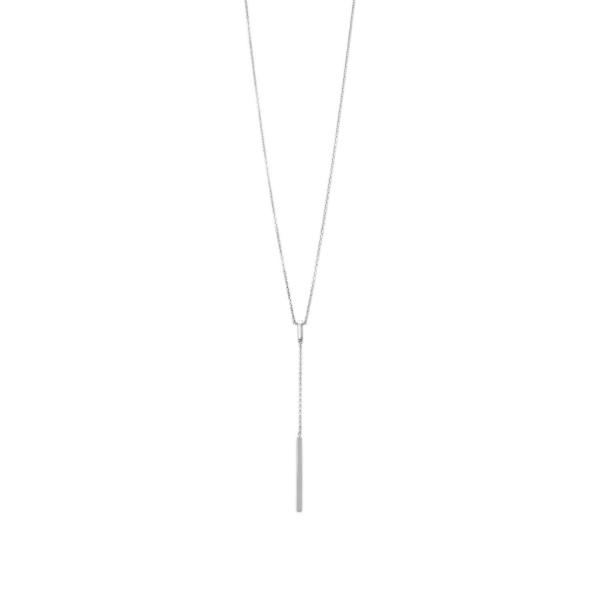 Silver Bar Drop Necklace