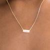 Gold Pink Opal Mini Bar Necklace picture