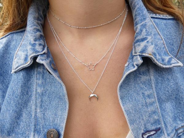 Silver Open Star Necklace picture