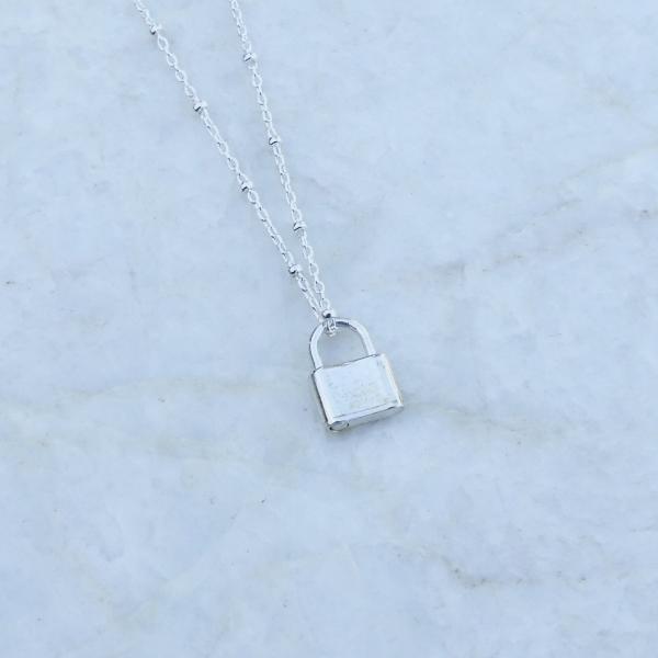 Padlock Necklace | Sterling Silver