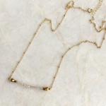 Pearl Bar Necklace |  IMK Jewelry