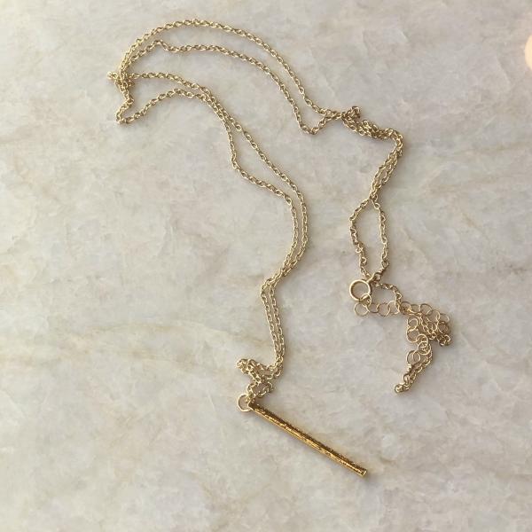 Long Gold Bar Necklace picture