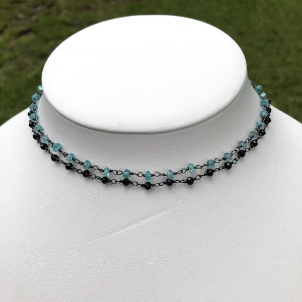 Gemstone Choker Necklaces in Gunmetal Black picture