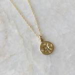 Tiny Golden Compass Necklace