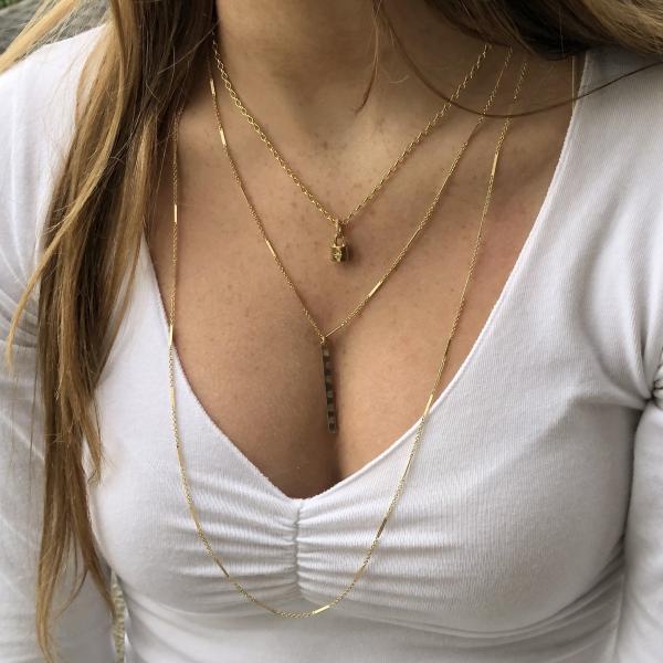 Minimalist Long Gold Chain Necklace picture