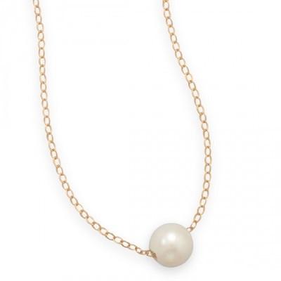 Floating Freshwater Pearl Necklace | Gold or Silver picture