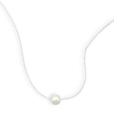 Floating Freshwater Pearl Necklace | Gold or Silver picture
