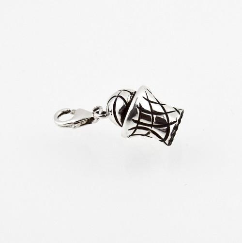 Silver Basketball Charm