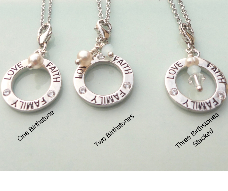 'Mother's Love' Personalized Necklace with Birthstones picture