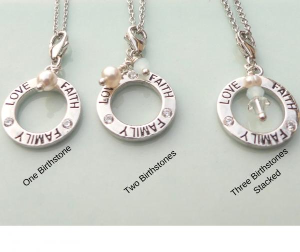 'Mother's Love' Personalized Necklace with Birthstones picture