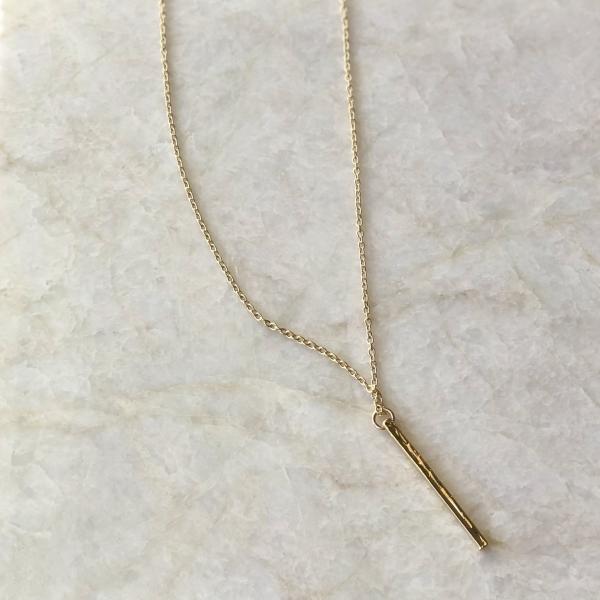 Long Gold Bar Necklace picture