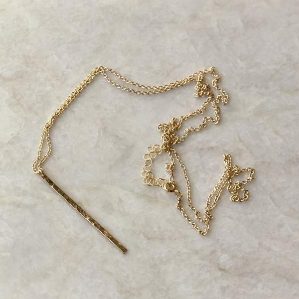 Long Gold Bar Necklace picture