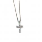 Tiny CZ Cross Necklace