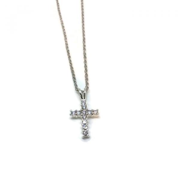 Tiny CZ Cross Necklace picture