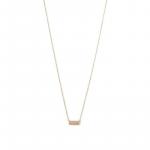 Gold Pink Opal Mini Bar Necklace