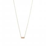 Gold Pink Opal Mini Bar Necklace