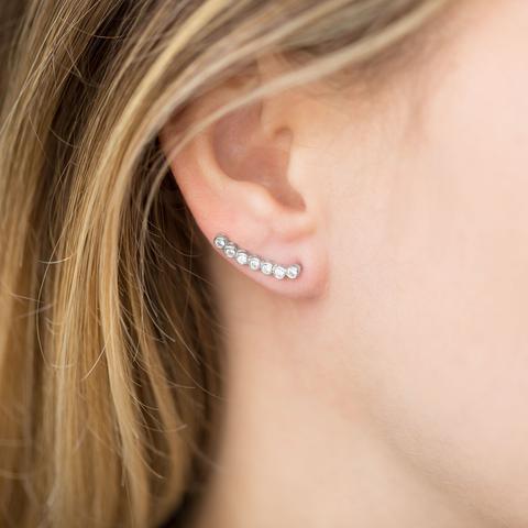 Sterling Silver CZ Ear Climbers picture