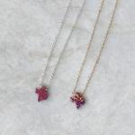 Maroon Texas Opal Necklace |  Gold or Silver