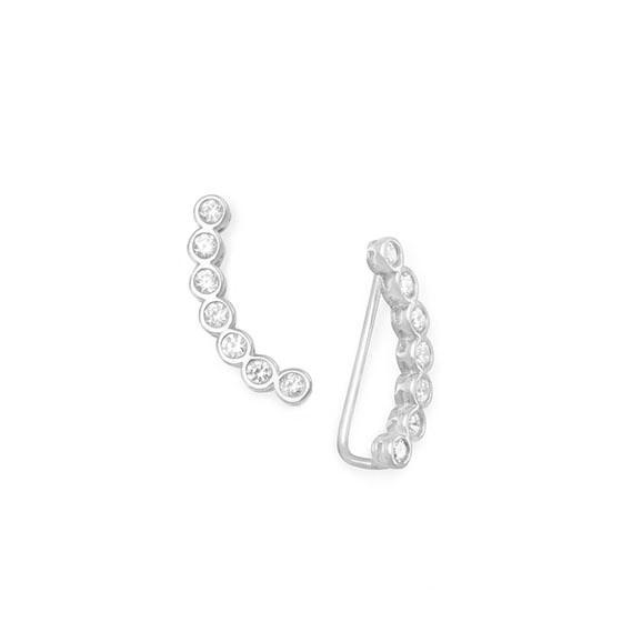 Sterling Silver CZ Ear Climbers