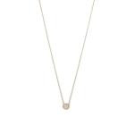 Opal Disc Necklace in Gold