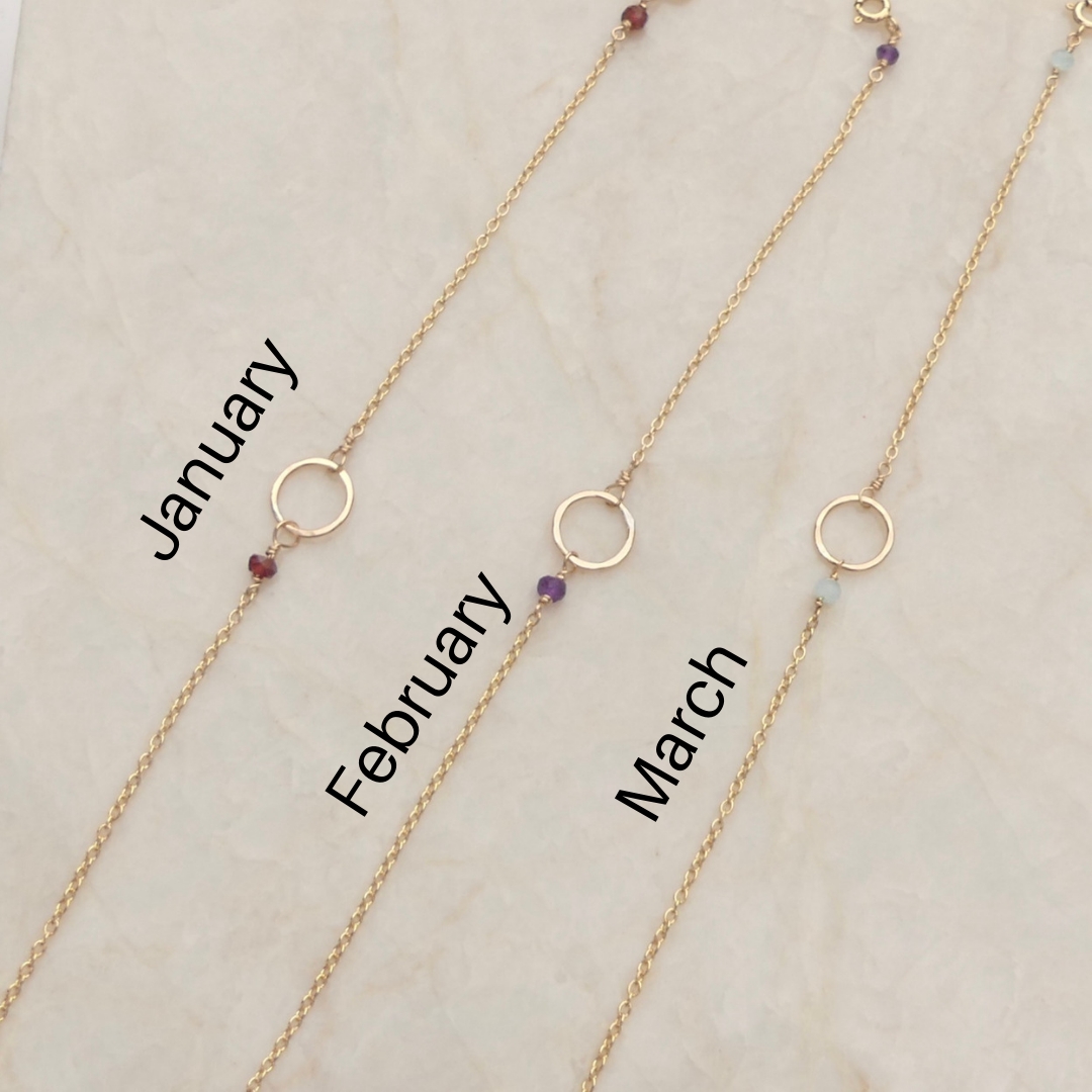 Eternity Circle Birthstone Stacking Bracelets picture