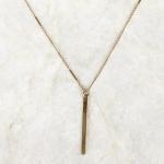 Gold Bar Drop Necklace | IMK Jewelry