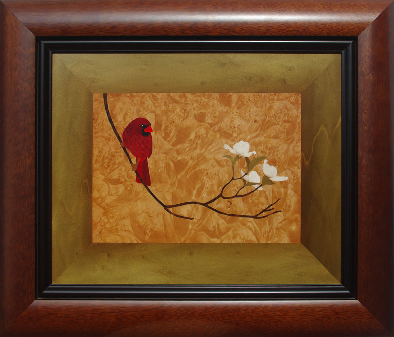 D268 Cardinal on Dogwood Sprig picture