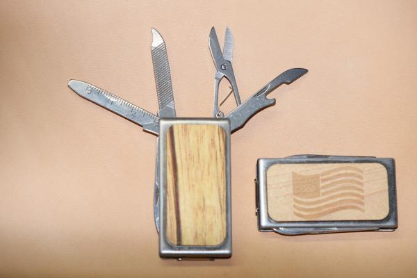 Multi - tool money clip  Wood picture