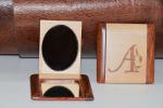 Engraved wooden compacts-Alpha