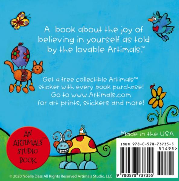 Be Who You Are Book, two stickers, and 5x7 greeting card picture