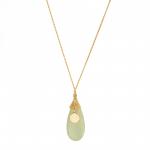 14K Gold Fill Light Jade Necklace