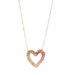 Toumaline Gold Fill Heart Necklace
