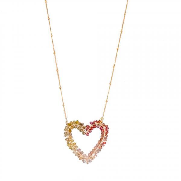 Toumaline Gold Fill Heart Necklace picture