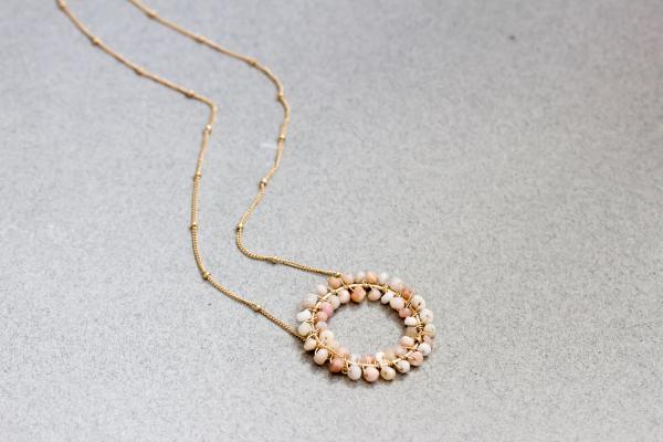 Pink Peruvian Opal Gold Fill Necklace picture